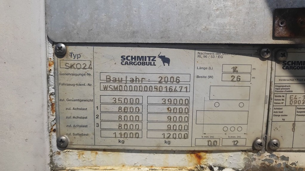 Schmitz, Cargobull Sk024, 2006