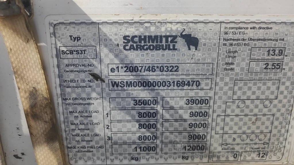 Schmitz, Cargobull Scb S3t, 2007