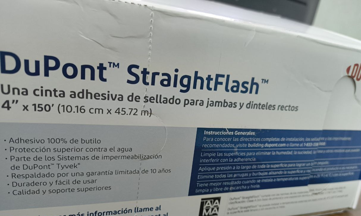 Лента для гидроизоляции DuPont StraightFlash . арт. 915431. размер рулона 10.16 см.45.72 м. Произведено в США.