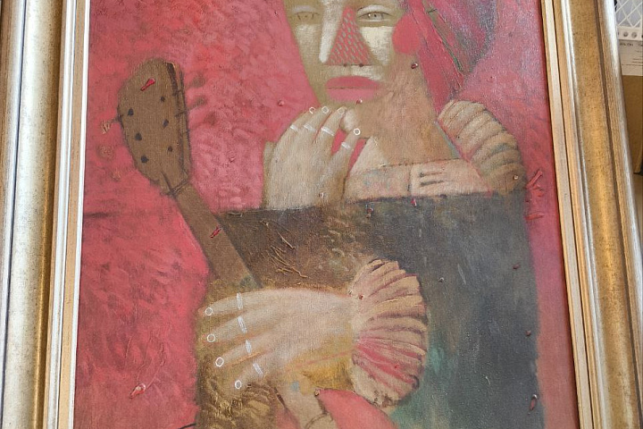 Живописное полотно "Девушка из Марокеша". Автор А.Герасимов