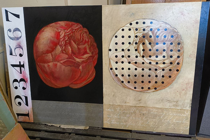 Живописное полотно "Верона. В поисках гармонии". Автор А.Герасимов